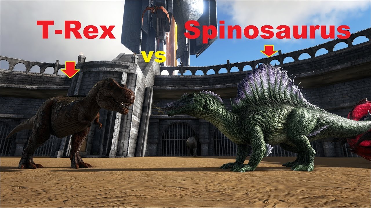 ARK: Survival Evolved - Khủng long gai (Spinosaurus) vs. Khủng long bạo chúa (T-Rex)