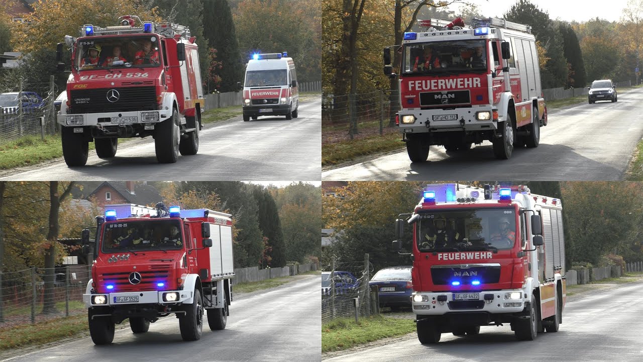 [Doppel Unimog] Einsatzfahrten Feuerwehr Knesebeck und Vorhop