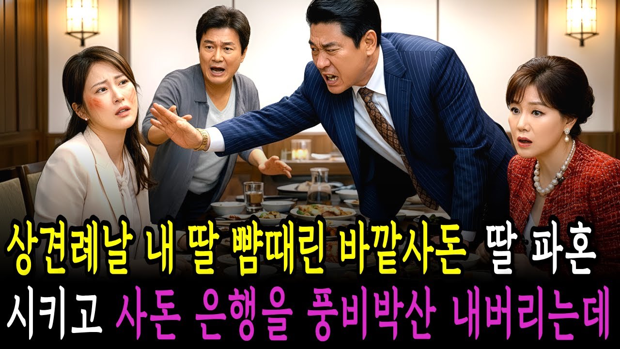 상견례날 내 딸 뺨때린 바같사돈, 딸 파혼 시키고 사돈 은행을 풍비박산 내버리는데.../오디오북/창작드라마