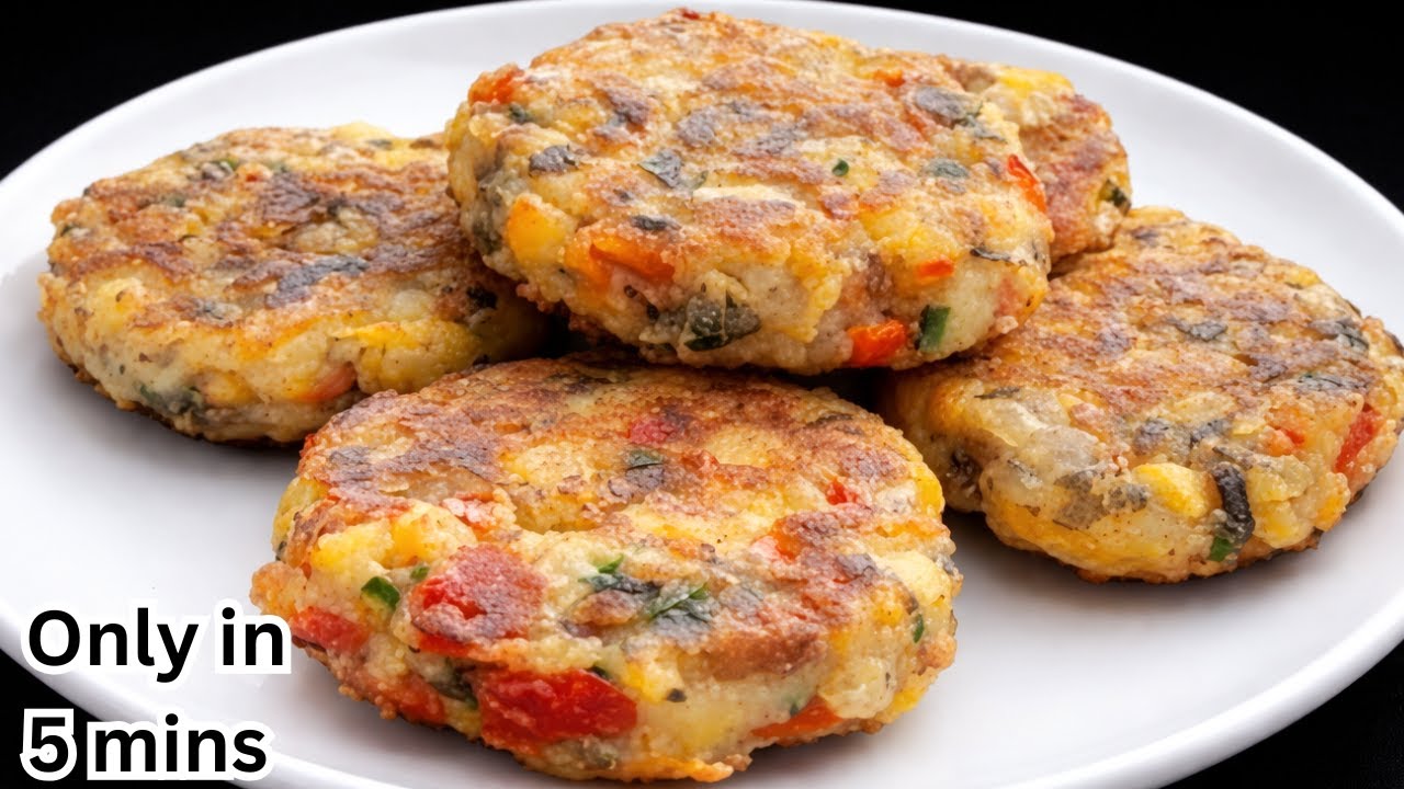 जब रोटी सब्जी बनाने का मन न करे तो 5 मिनट में दो चीज़ों से ये बनालो| healthy Breakfast recipe|Nasht