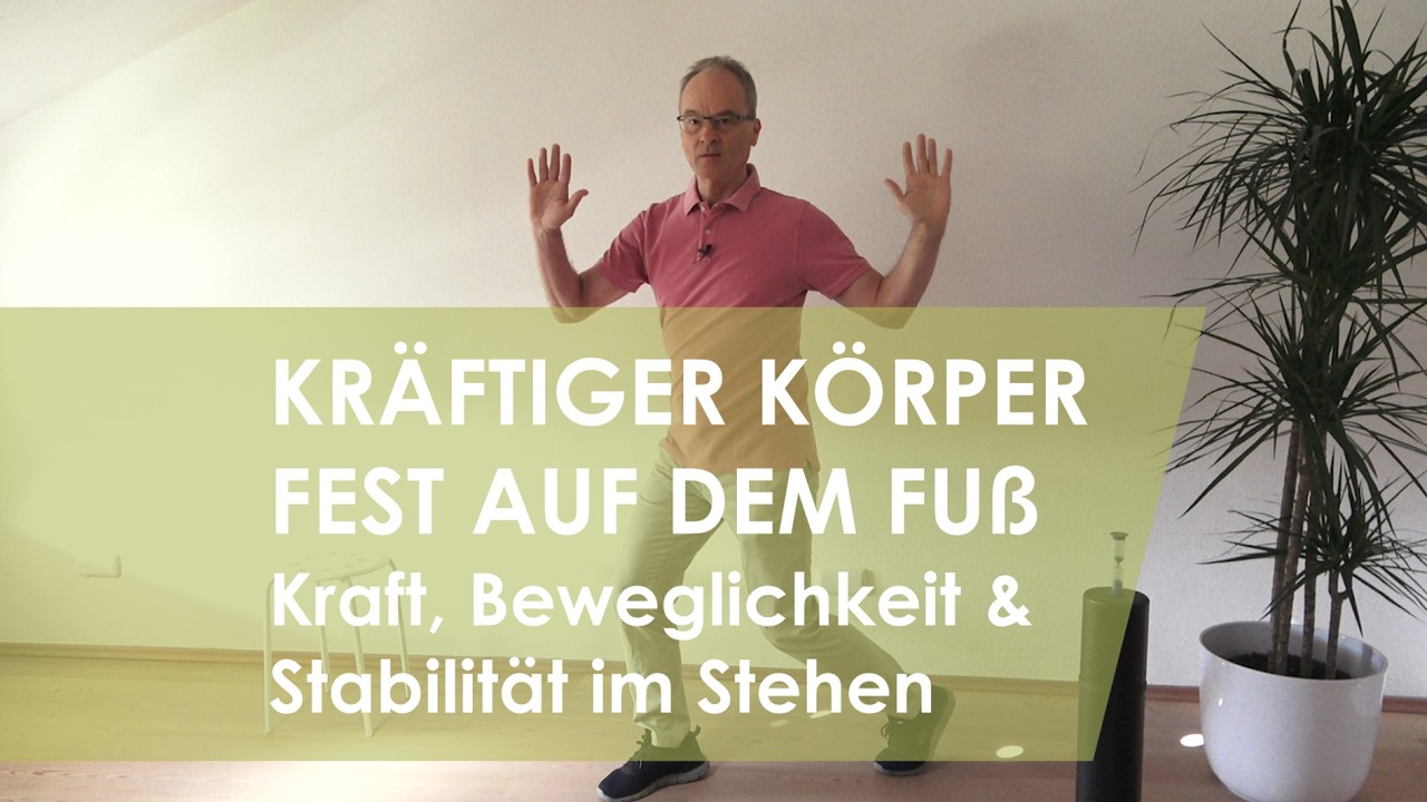 Kräftiger Körper fest auf den Füßen - Balance - Kraft - Beweglichkeit