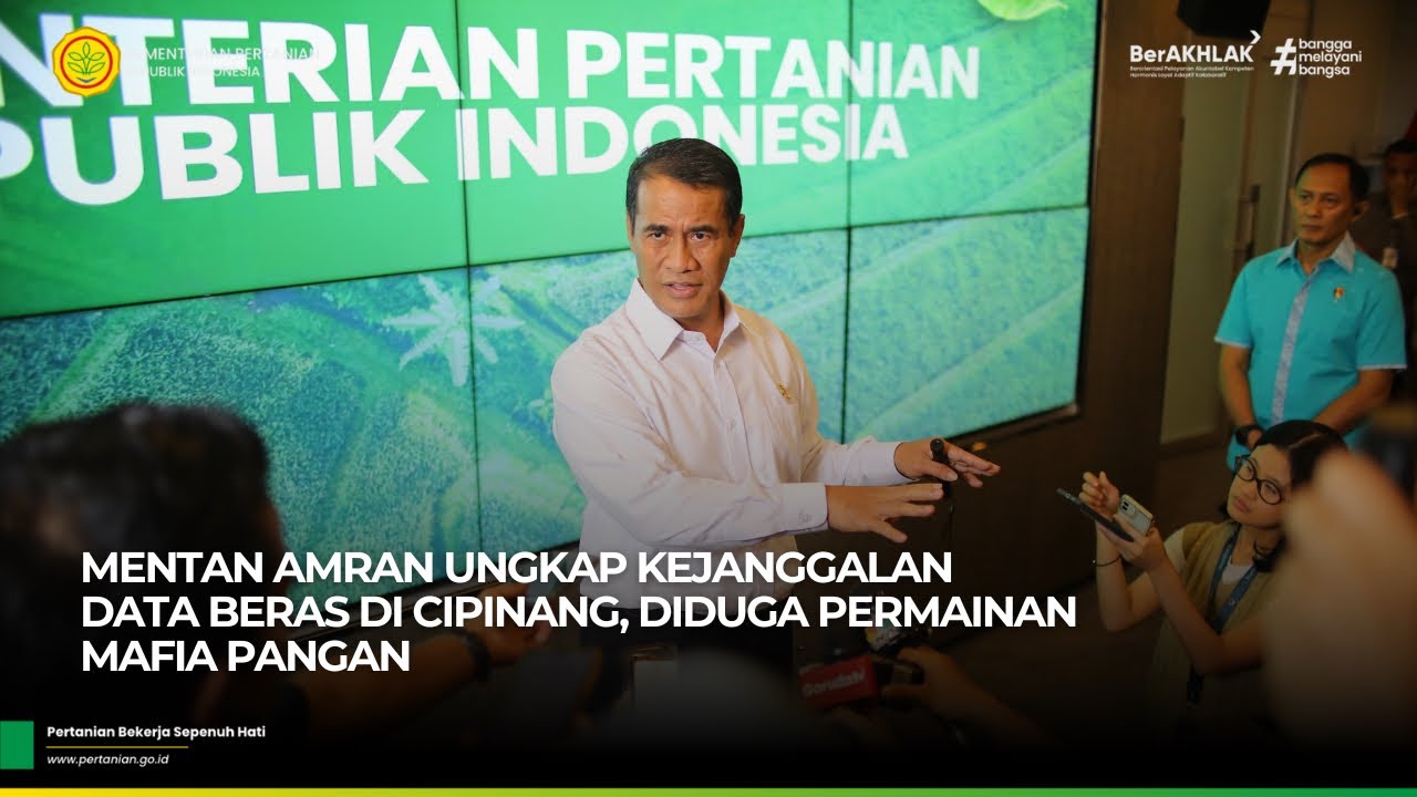 Mentan Amran Ungkap Kejanggalan Data Beras di Cipinang, Diduga Permainan Mafia Pangan