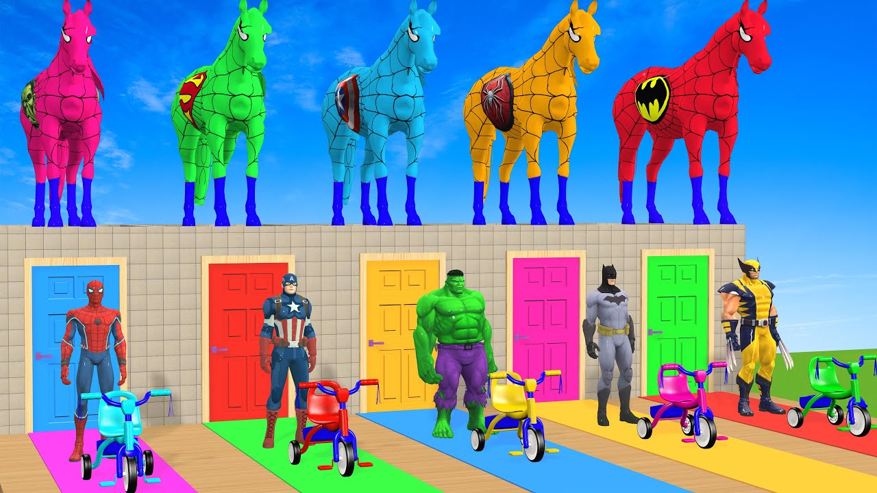 Long Slide Game With Elephant Gorilla Buffalo Hippopotamus Tiger 3d Animal Game Funny 3d Animals