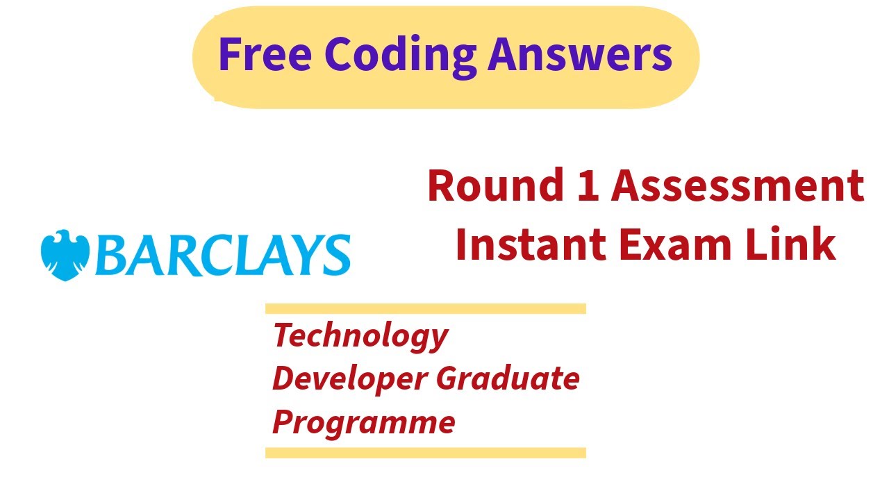 Barclays New Coding Answers 🥰🥳 | Complete Assessment|Programme | Coding | instant Exam Mail