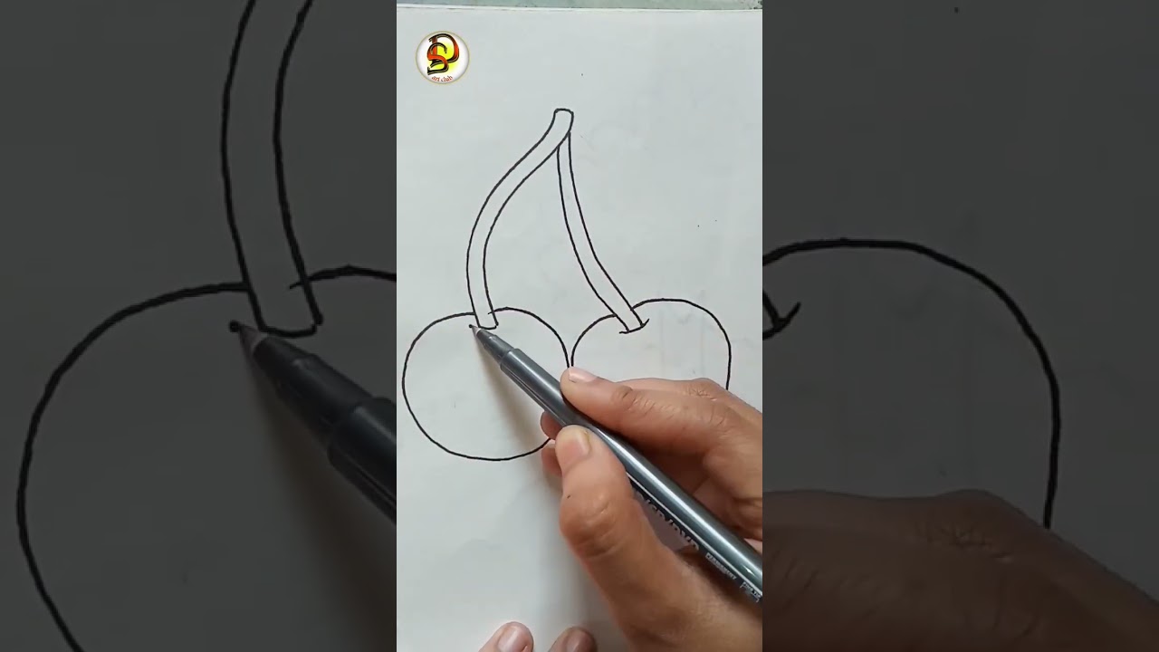 cute cherry drawing 😧
