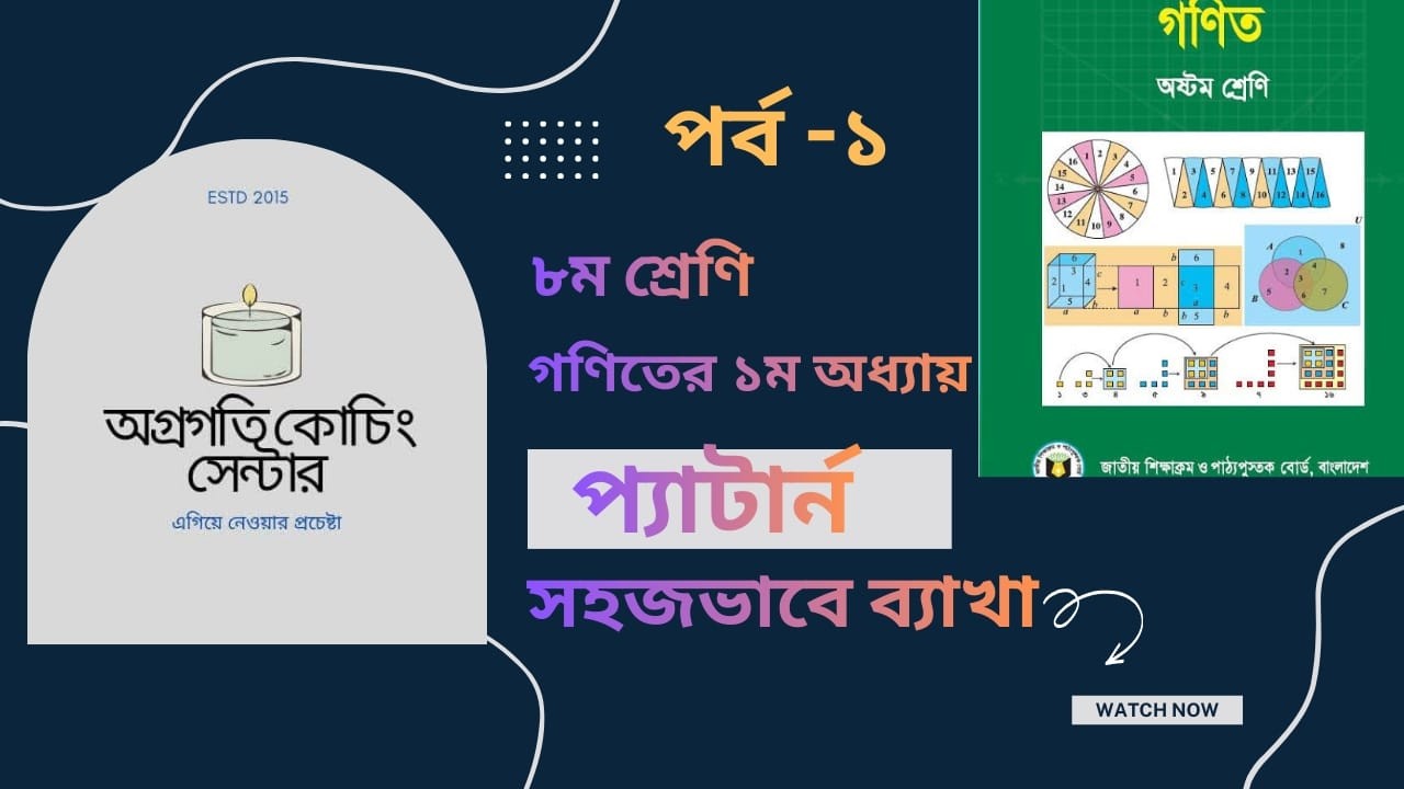 অষ্টম শ্রেণির গণিত অধ্যায় ১ (প্যাটার্ন) | সহজ ব্যাখ্যা ও পূর্ণ সমাধান |Class 8 Math Chapter 1