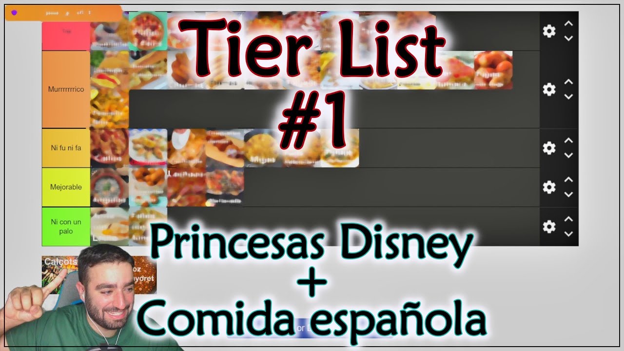 TIER LIST #1 | PRINCESAS DISNEY 💅🏽 + COMIDA ESPAÑOLA 🥩 | ¡ Muy random pero lo pasamos genial!