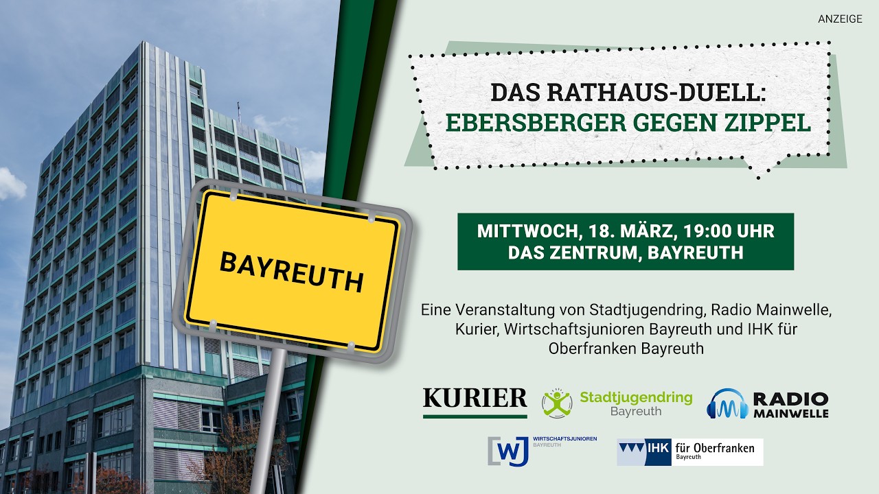 Live Stream zur Podiumsdiskussion Stichwahl Oberb&uuml;rgermeisterwahl in Bayreuth