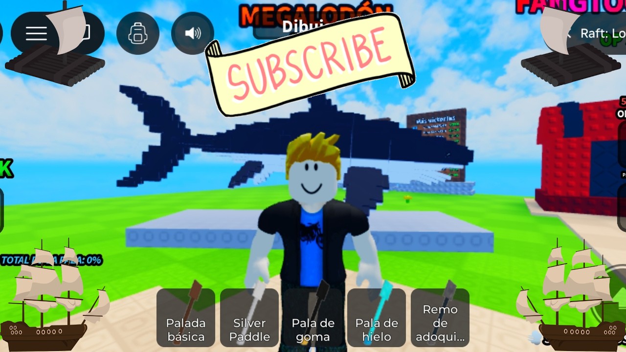 El juego de dibujar una balsa