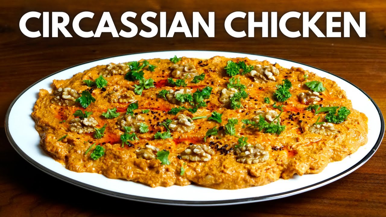 Best Chicken Salad Ever! Circassian Chicken Salad Recipe