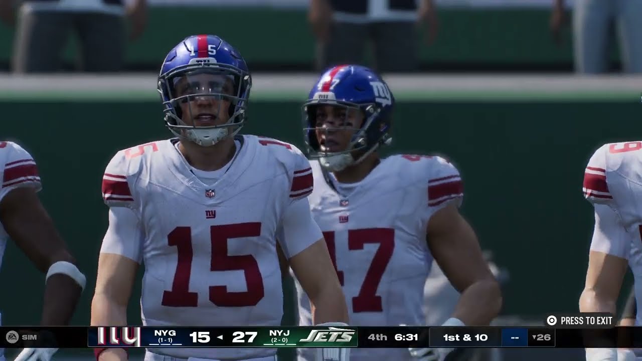 2027: Week 3 - Giants vs. Jets 2nd Half