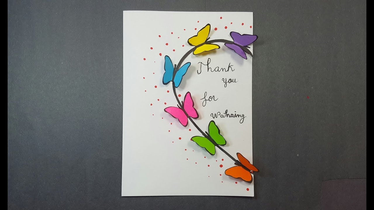 بطاقة تهنئة للمناسبات - فكرة جميلة جدا - Easy & Simple Greeting Paper Card