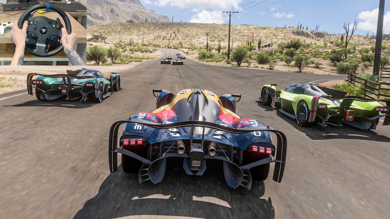 Aston Martin Valkyrie AMR PRO   Racing Aston Martin  | Forza Horizon 5 Steering Wheel Gameplay