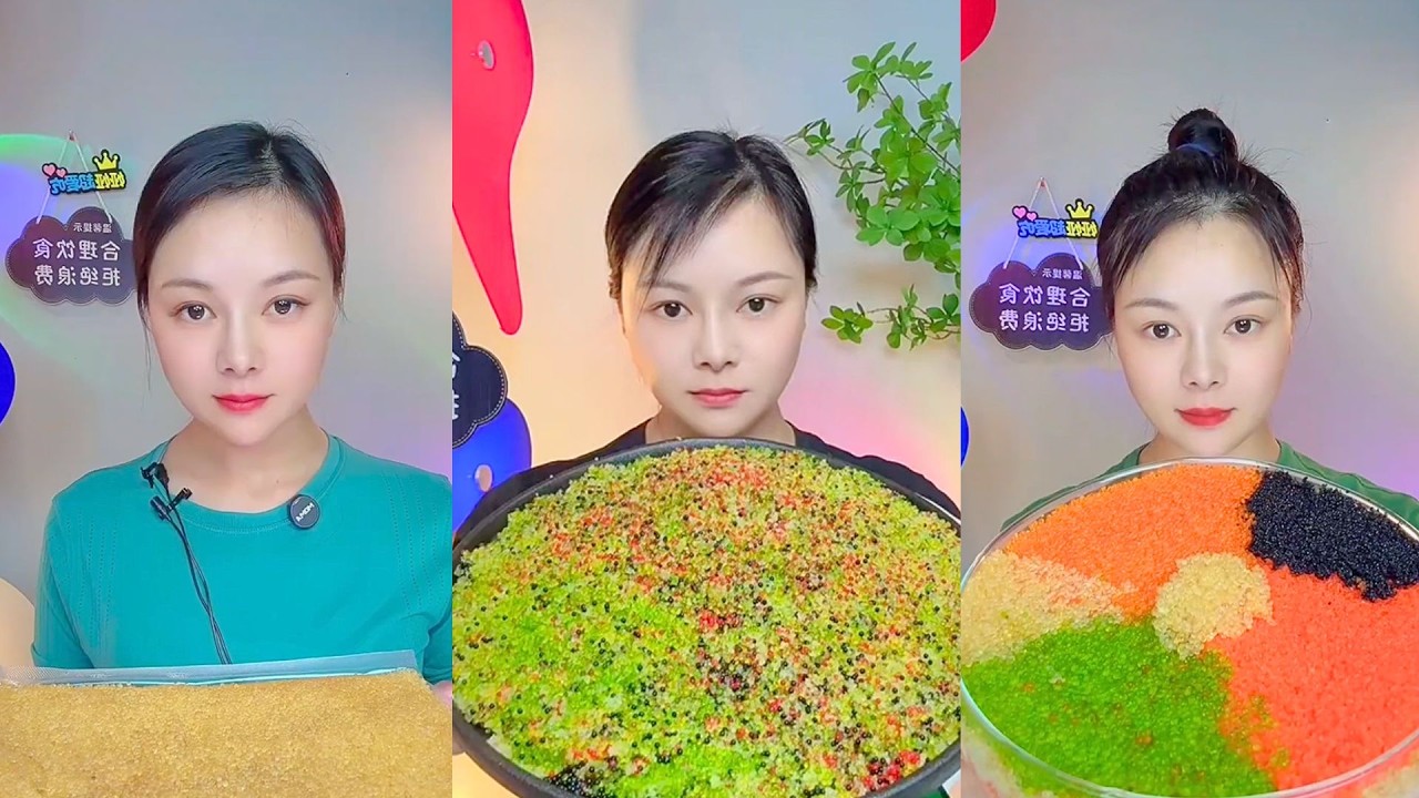 Colorful Jelly Pearl Mix with Yellow Crumbs and Layered Dessert Textures
