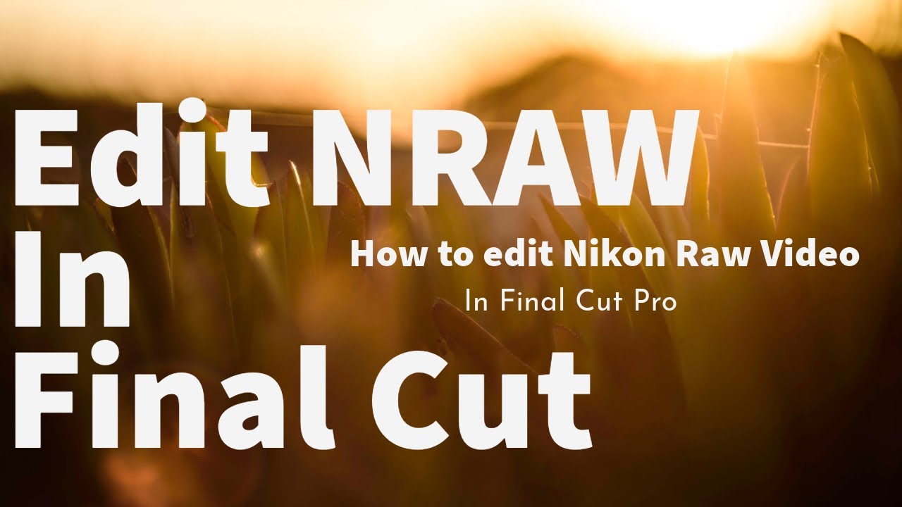 How to edit NRAW in Final Cut Pro