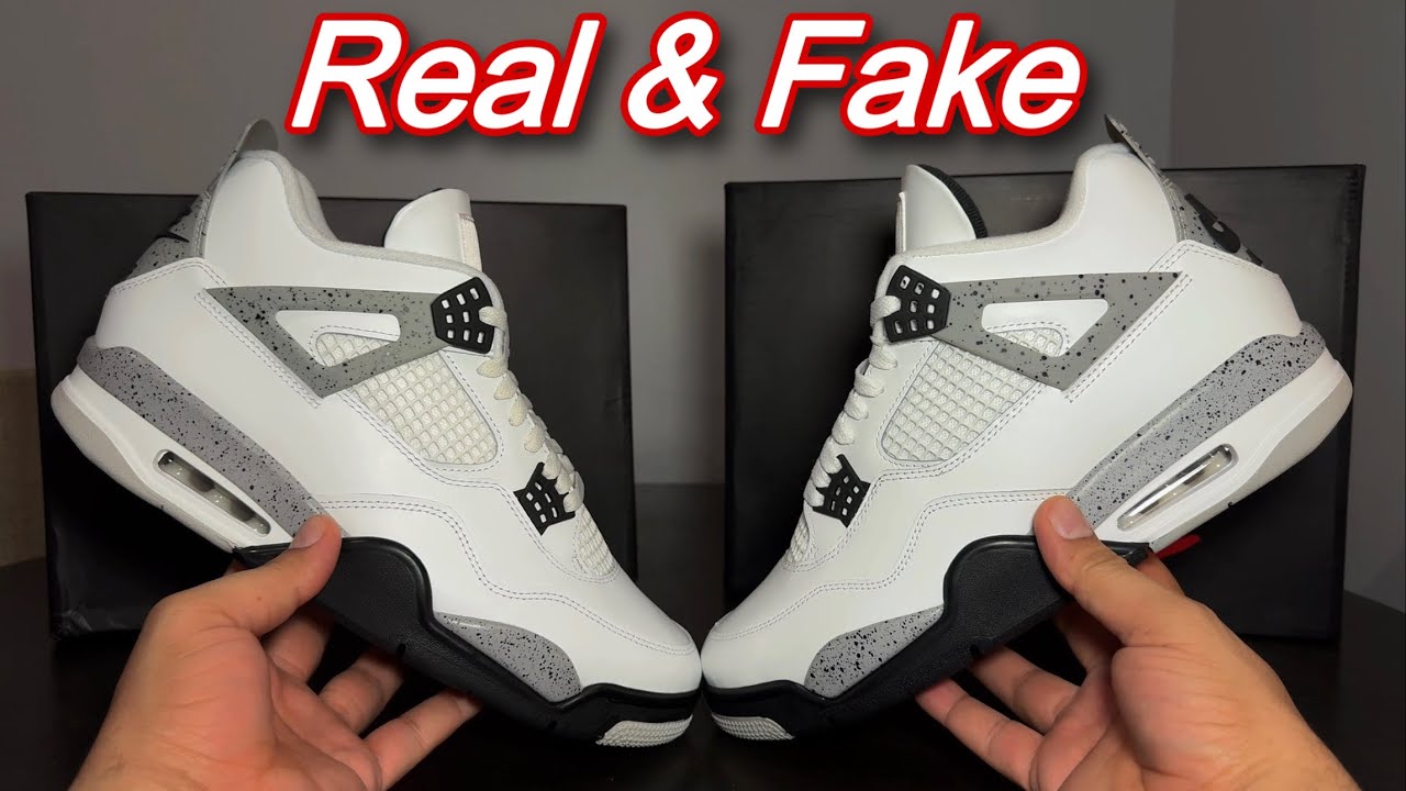 Real vs Fake Jordan 4 White Cement