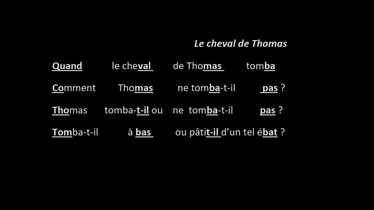 le cheval de thomas