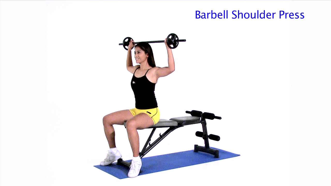 Barbell Shoulder Press by MDWorkout.com