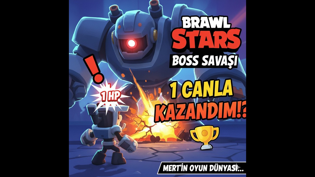 BRAWL STARS BOSS SAVAŞINDA REKOR 😱 1 CANLA NASIL KAZANDIM !!! #brawlstars #mobiloyun #brawlstarsgame