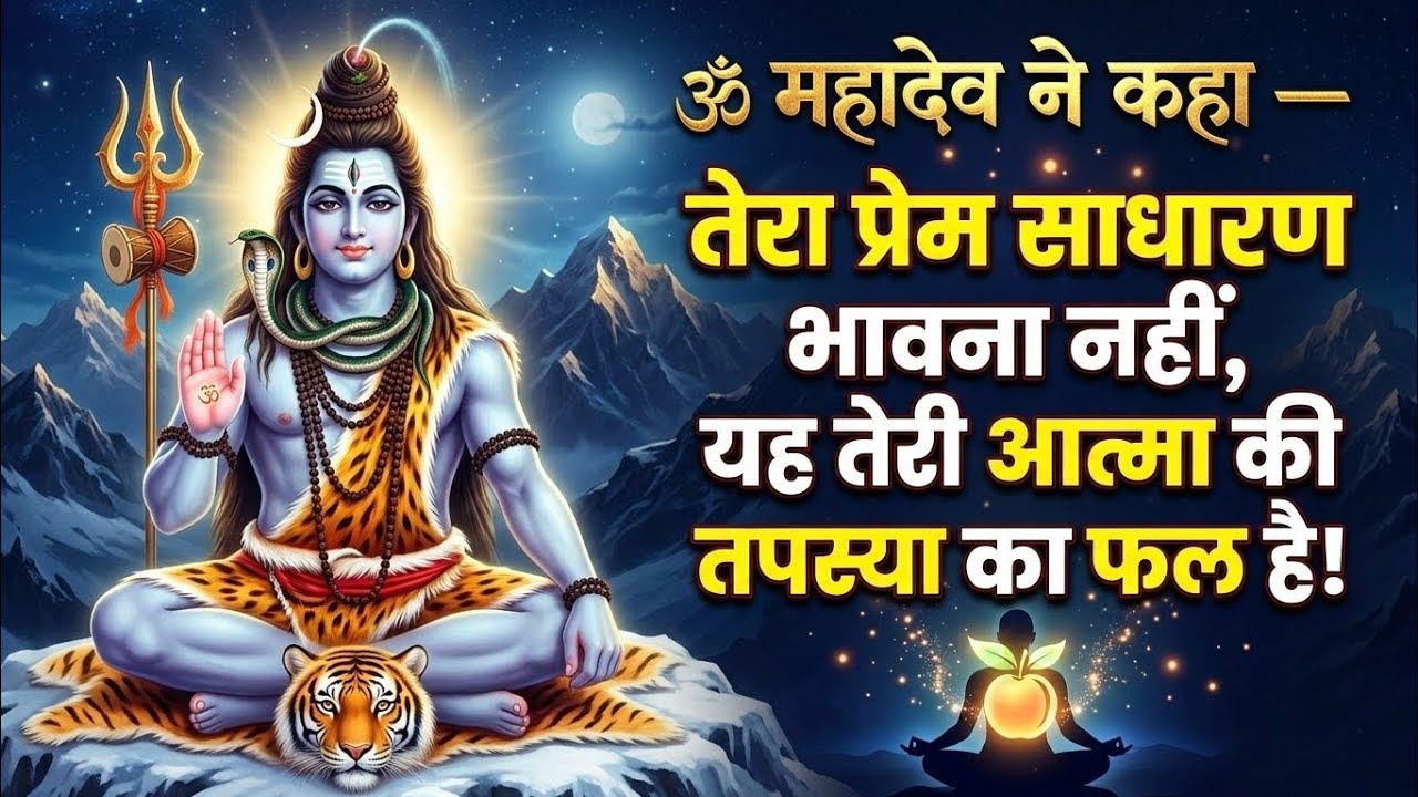 ॐ महादेव ने कहा तेरा प्रेम साधारण भावना नहीं | Shiv sandesh today | Shiv Sandesh