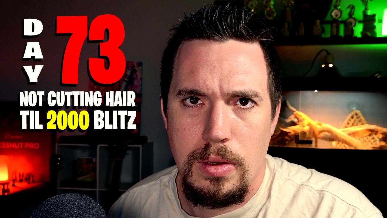 Day 73 of not cutting my hair till 2000 blitz on chess.com