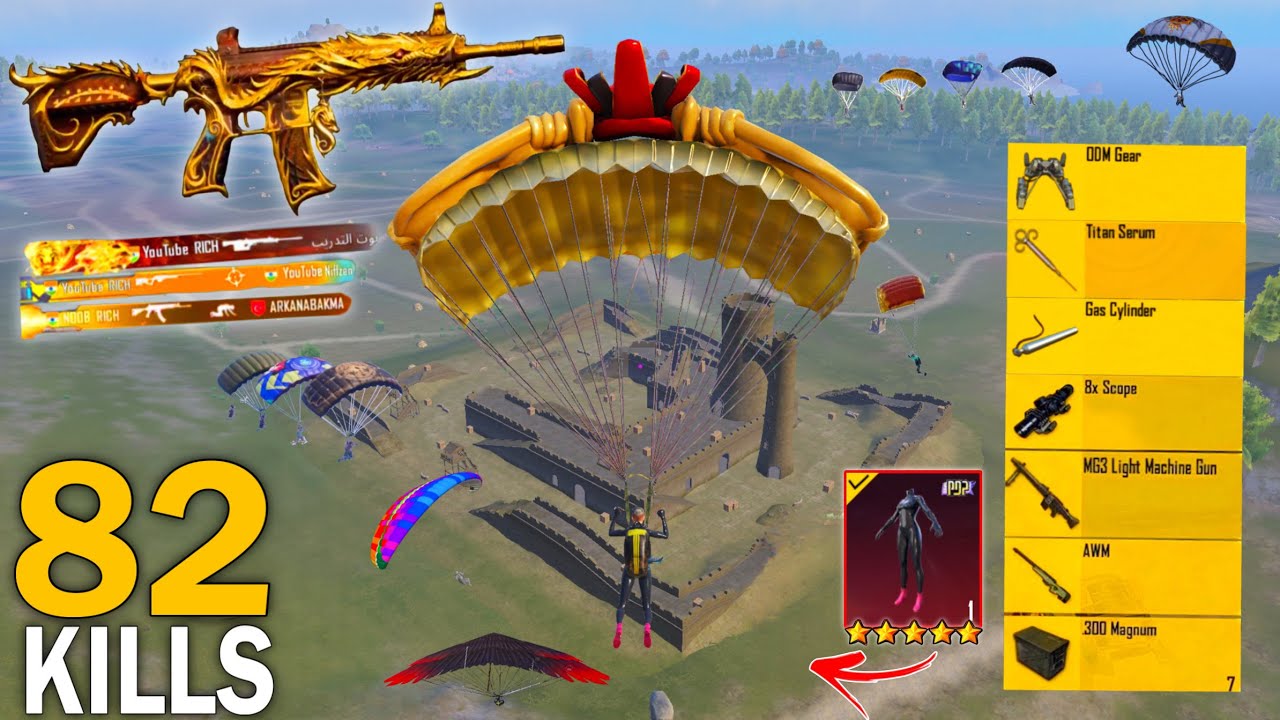 Wow!😍 NEW BEST LOOT GAMEPLAY with/ p90++AWM+Groza🔥Pubg Mobile