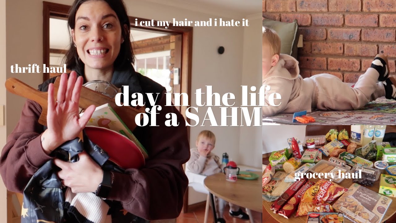 SAHM VLOG *thrift haul* and a bad haircut