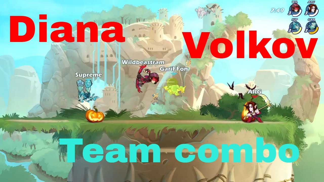 Diana and Volkov Team combo. Brawlhalla .WildbeastBH