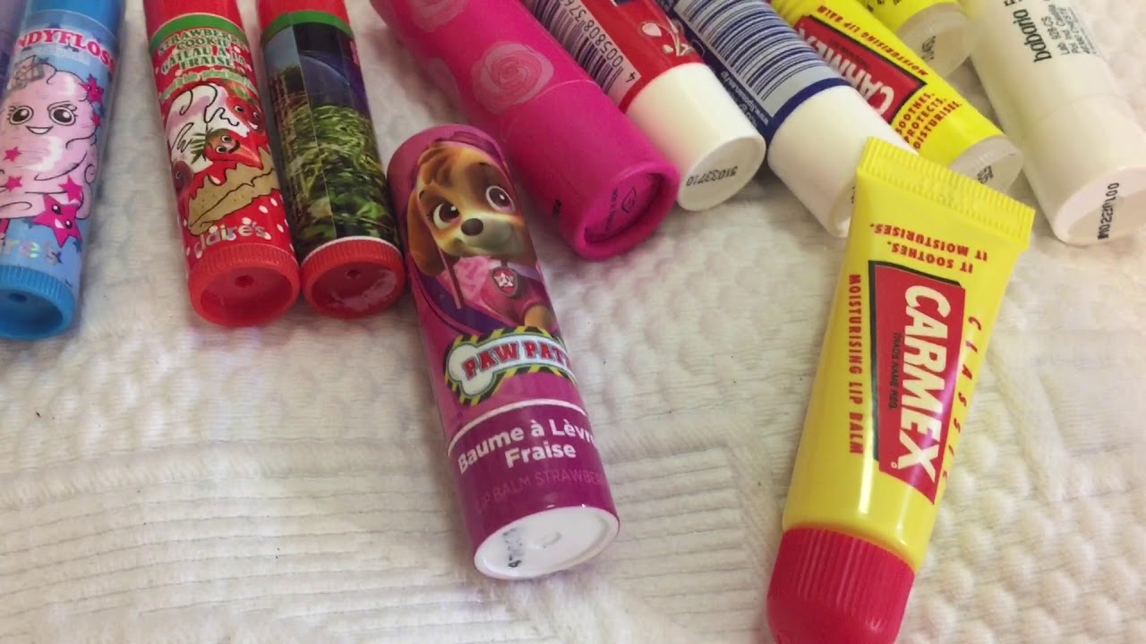 Mi colección de bálsamos labiales