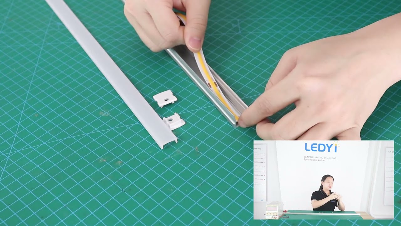 How to install LED strip into aluminum profile