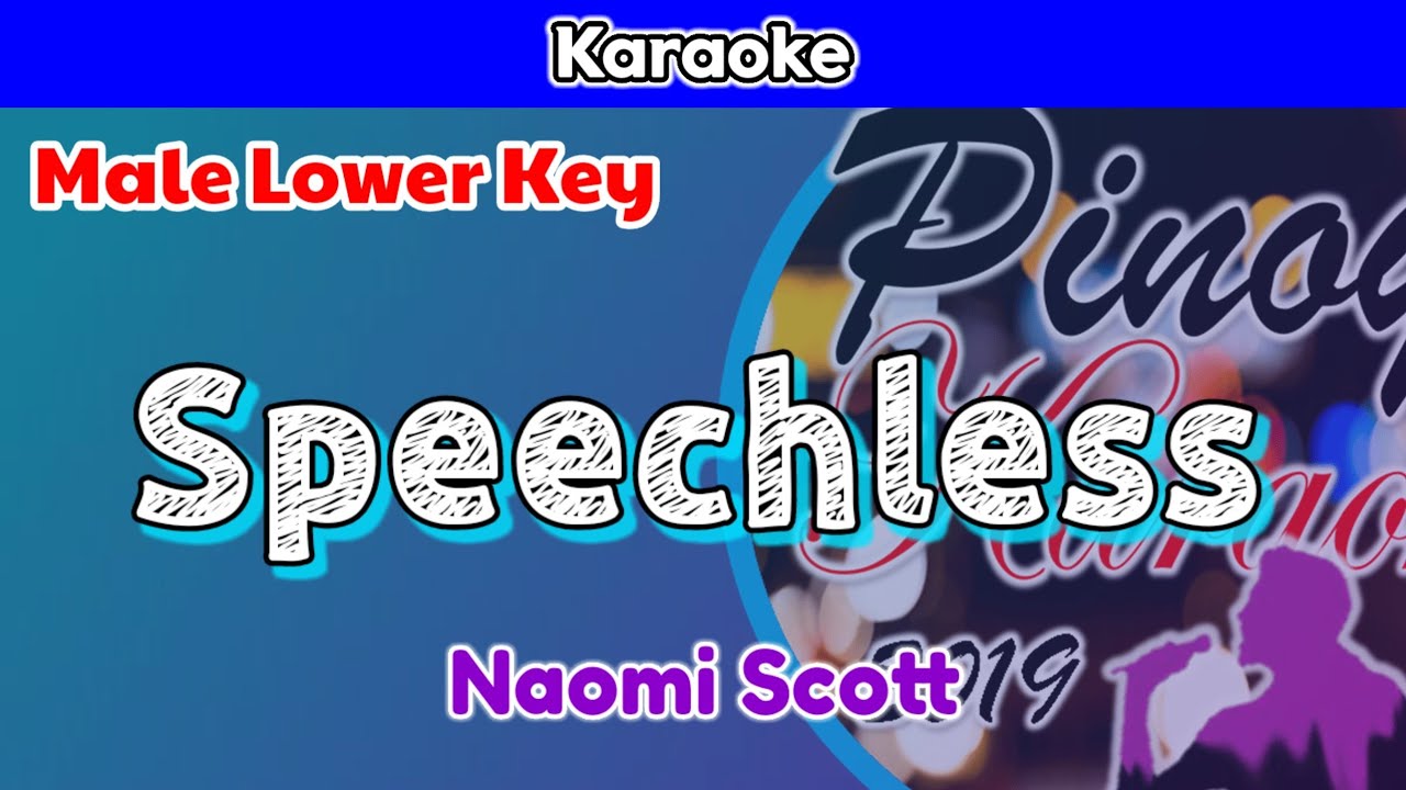 Speechless by Naomi Scott (Karaoke : Male Lower Key)