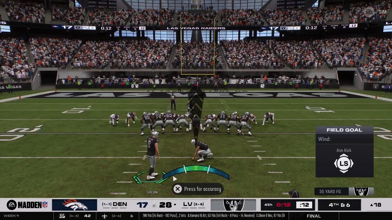 Season 34 - Week 9: Denver Broncos vs Las Vegas Raiders