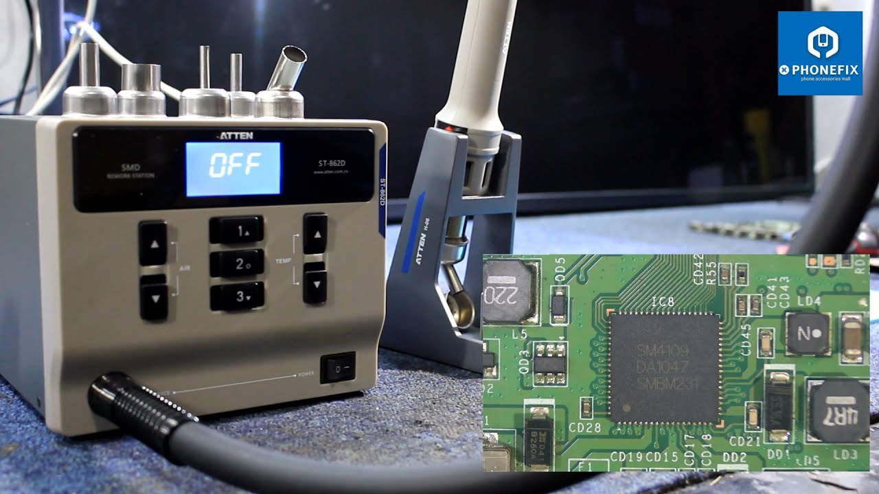 هوت ايير إحترافي أحسن من الدي أملك  PHONEFIX ATTEN ST-862D Hot Air Station