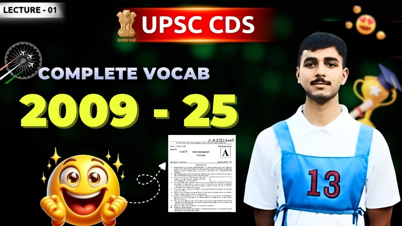 CDS PYQ Vocabulary : The Only Series You need to Score Well in CDSE