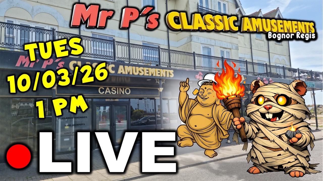 ● LIVE | Mr P's  Classic Amusements Bognor | Playing Classic Fruit Machines Hamster Style