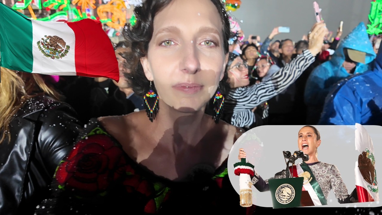 🇲🇽 Rusa MEXICANA llora en su primer GRITO de INDEPENDENCIA en el Zócalo