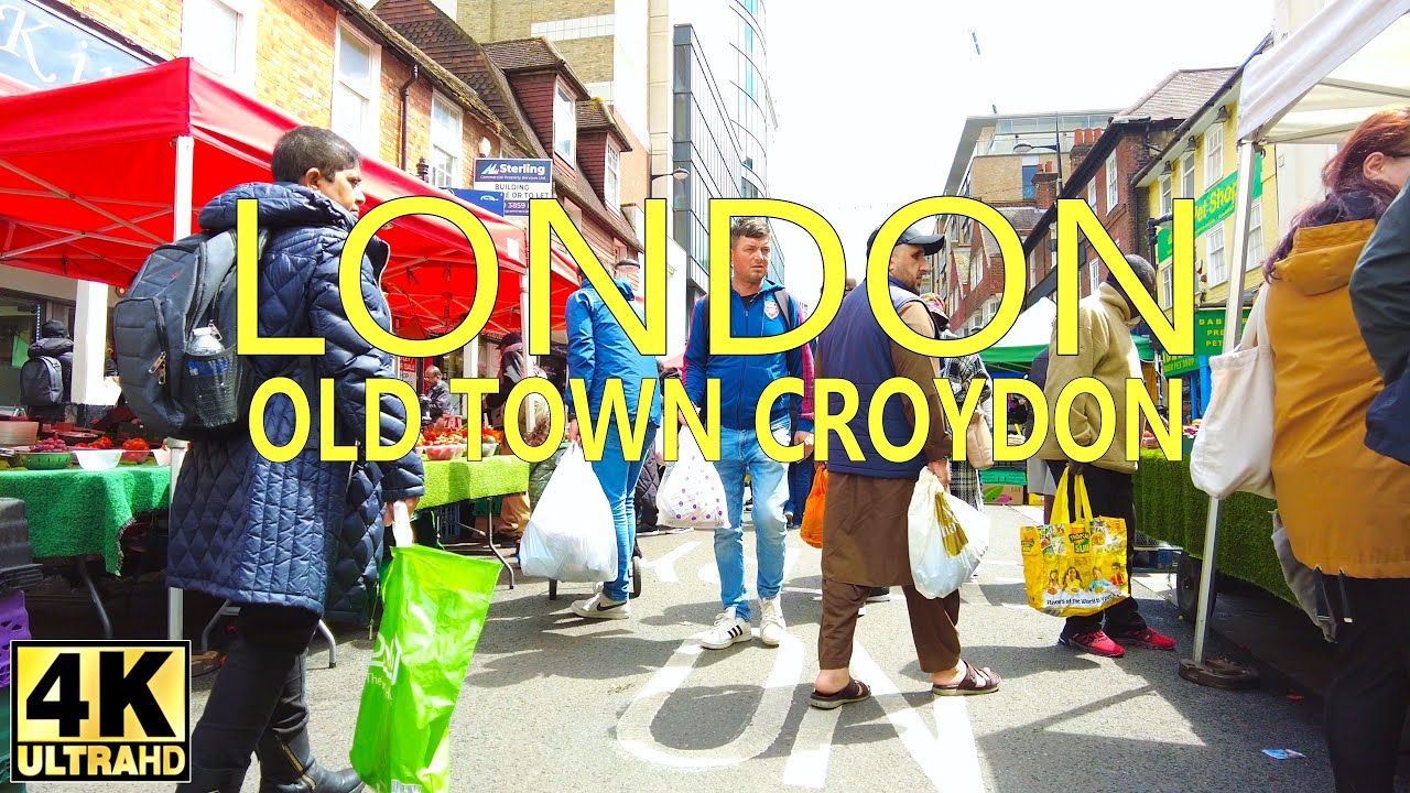 Surrey street Market in Croydon | Old Town Market walks  | London Street life [4K]