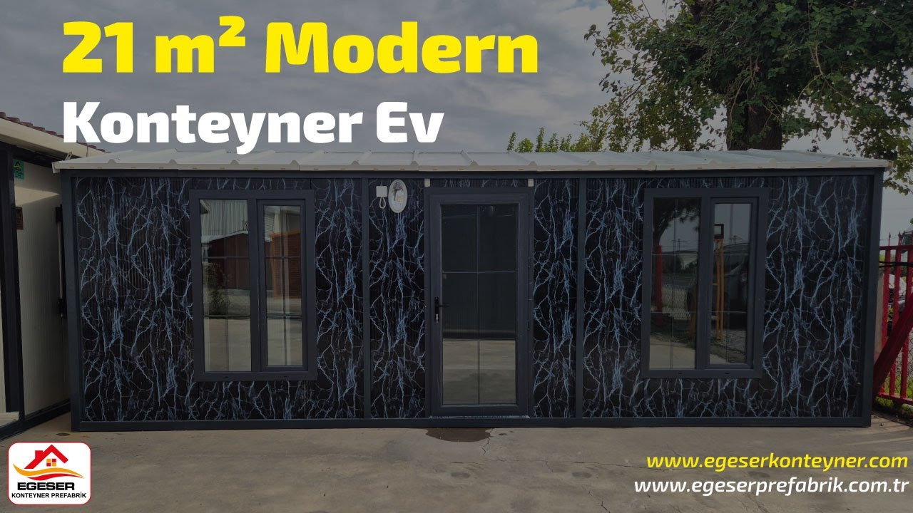 Egeser Konteyner | 21 m&sup2; Konteyner Ev | Isıcamlı, Yalıtımlı ve Modern!