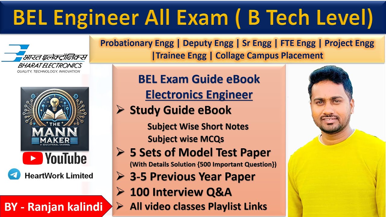 BEL Engineer Exam Study Material | Trainee Engineer | Project Engineer | Probationary Engineer |
