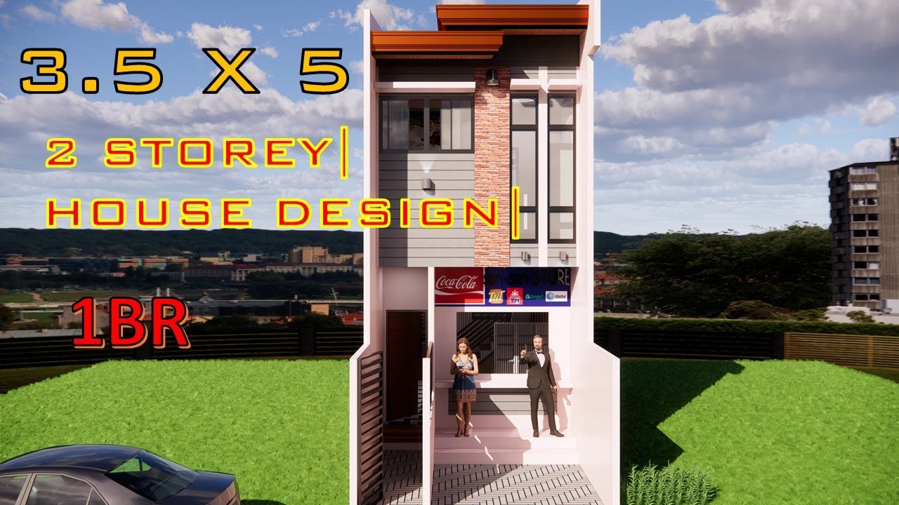 3.5 X 5 |2 STOREY with SARI-SARI STORE|SMALL HOUSE DESIGN