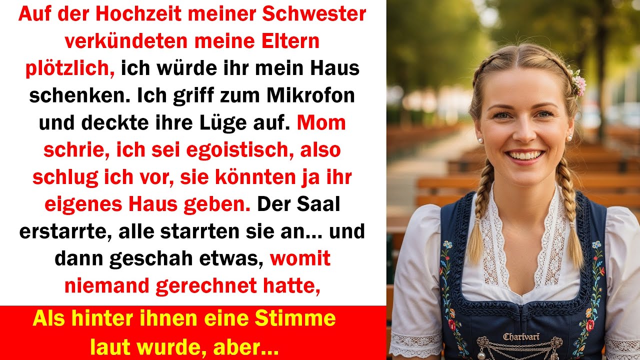 Der Moment der Wahrheit: Als meine Eltern mein Haus auf der Hochzeit versprachen.