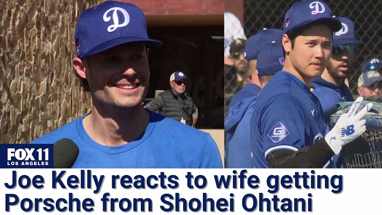 Joe Kelly, his wife enjoying Porsche gifted by Shohei Ohtani