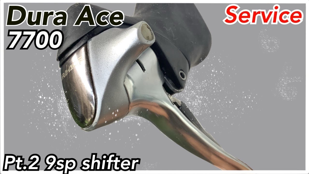 Pt.2 Shimano Dura ace 7700 9 speed shifter: Rebuild service clean disassembled taking apart repair