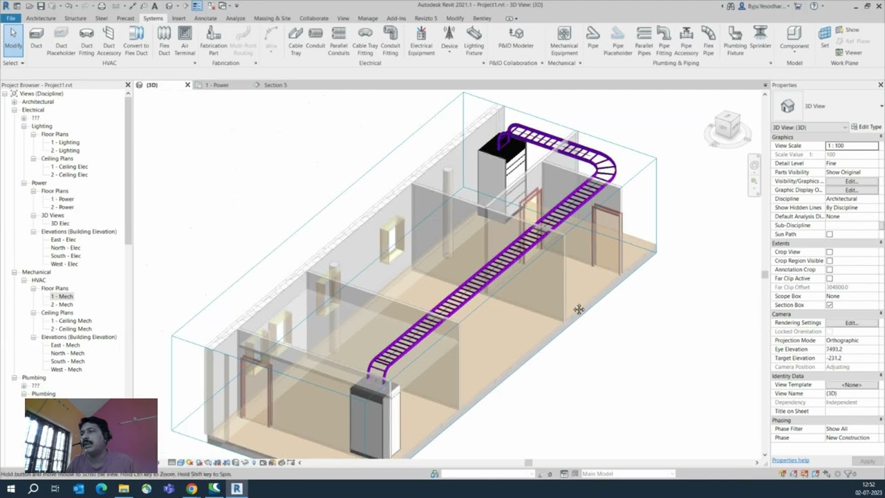 Электрический кабельный лоток|| Revit MEP|| Практика