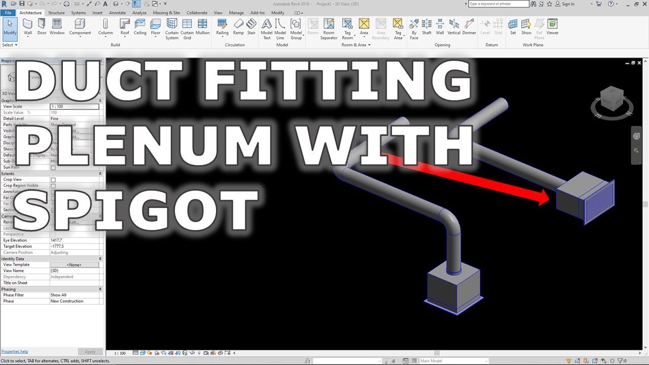 Revit MEP Family Parametric Plenum with spigot