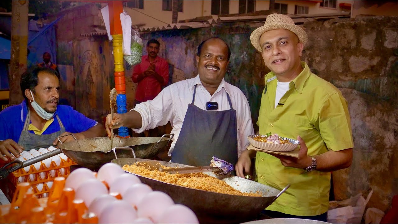 College Lab Assistant By Day, Egg Rice Cart By Night! MAHADEVANNA Spicy EGG RICE, Masala | Vlog 112