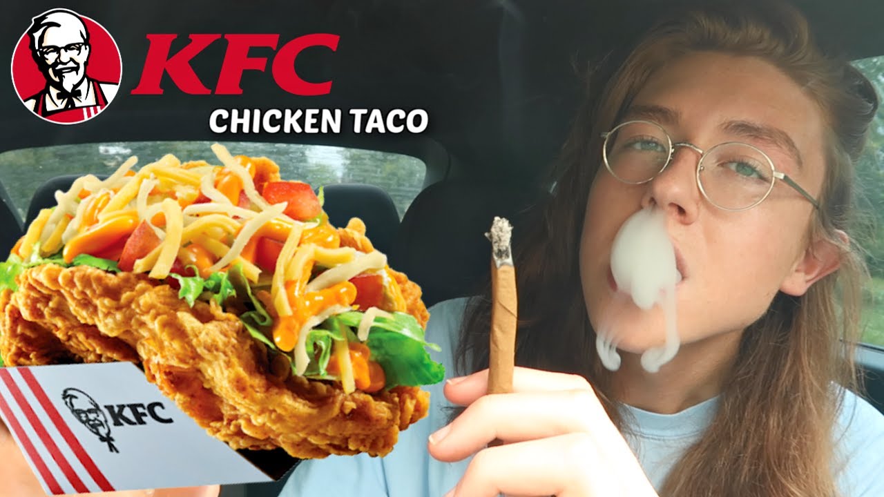 blunt hotbox + trying KFC chicken taco
