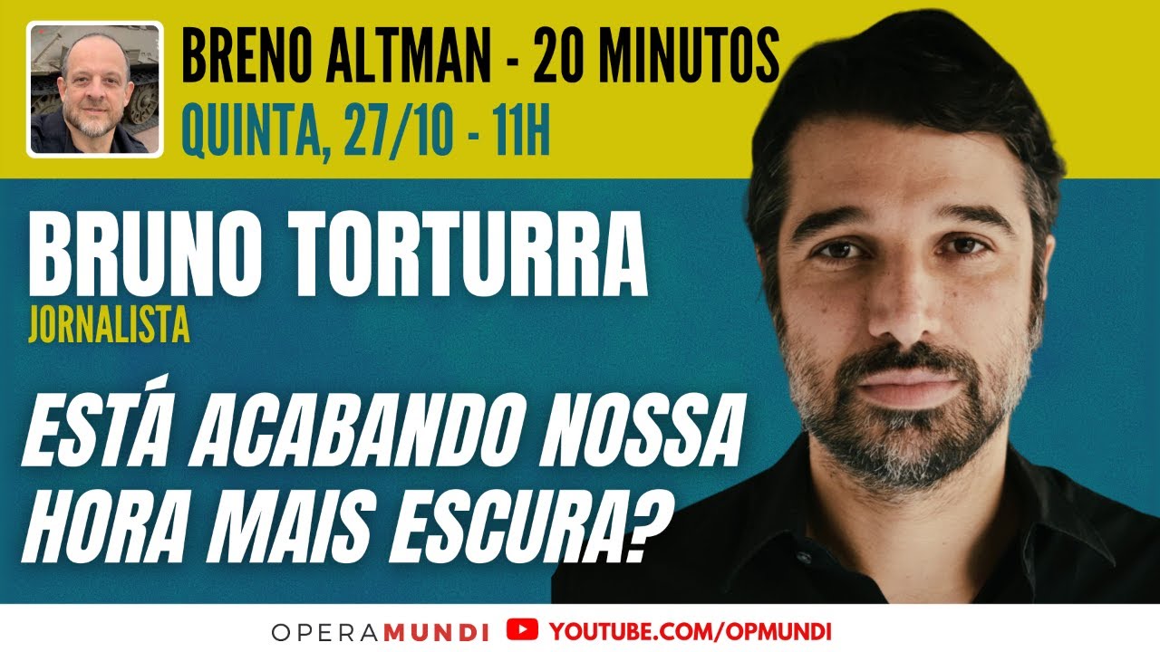 BRUNO TORTURRA: ESTÁ ACABANDO NOSSA HORA MAIS ESCURA? - 20 Minutos Entrevista