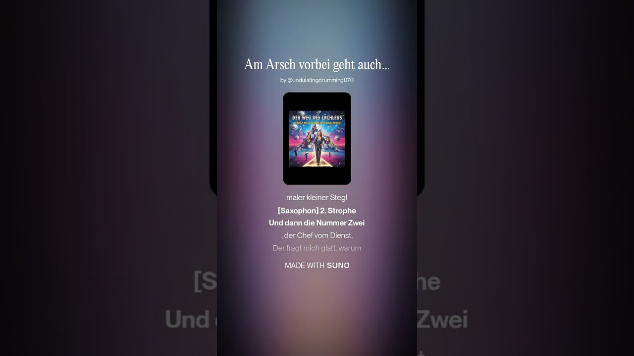 Am Arsch vorbei geht auch ein Weg