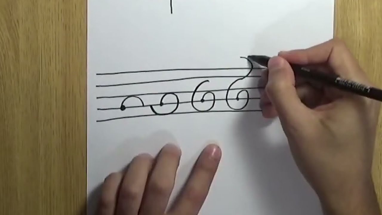 Curso de Solfeo #5 - Como dibujar la Clave de SOL en 5 pasos fáciles.